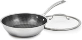 Cuisinart FusionPlus Hybrid Nonstick Stainless Steel Cookware, 10.25-Inch Deep Fry Pan Skillet with Cover, PFAS-Free PURELYSEAR Ceramic Technology, Scratch Proof, Cool Grip Handles, Dishwasher Safe