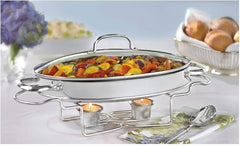 Cuisinart 7BSO-34 Stainless 13-1/2-Inch Oval Buffet Servers, Silver