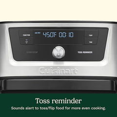 Cuisinart Air Fryer, 9-Quart Basket Stainless Steel Fryer Oven with 6 Presets to Roast, Bake, Broil, Air Fry, Dehydrate and Keep Warm, Dishwasher-Safe Parts, Quick & Easy Meals, AIRX-221, Black
