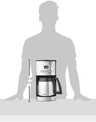 Cuisinart 12-Cup Coffee Maker, Programmable PerfecTemp Thermal Carafe Coffee Machine with 1-4 Cup Setting, Brew Strength Control and Brew Pause, Stainless Steel, DCC-3400NAS, Silver