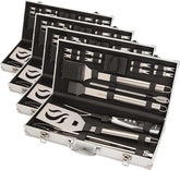 Cuisinart Deluxe Grill Tool Set, 20-Piece Grill Set, BBQ Accessories with Aluminum Case, Stainless Steel Grilling Accessories, Grilling Gifts for Men, for Dad Husband (Pack of 4)