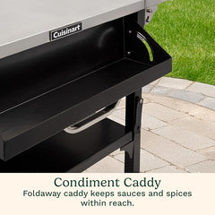 Cuisinart Prep ‘n Cook Outdoor Table and Grill Stand, Stainless Steel Folding Table with Wheels, 48” x 24” Prep Station for Home BBQ, Tailgates, Cookouts