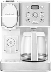 Cuisinart 12-Cup Coffee Maker, Single-Serve Brewer Glass Carafe, Automatic Hot & Iced Coffee Machine, Brew Strength Control and Brew Pause, SS-16W, White