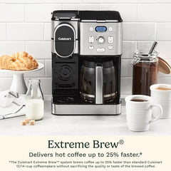 Cuisinart 12-Cup Coffee Maker, Single-Serve Brewer Glass Carafe, Automatic Hot & Iced Coffee Machine, Brew Strength Control and Pause, SS-16, Stainless Steel
