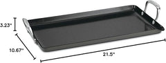 Cuisinart GG45-25 GreenGourmet Hard-Anodized Nonstick 10-Inch by 18-Inch Double-Burner Griddle, Black