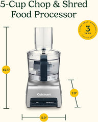Cuisinart 5-cup Chop & Shred Food Processor, Silver, FP-5