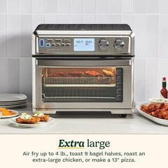 Cuisinart Air Fryer Toaster Oven with Extra-Large Capacity, 1800W Stainless Steel Oven with Digital Display, Bake, Broil, Roast & Air Fry Options, Adjustable Temperature, TOA-95NAS