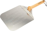 Cuisinart 12” Aluminum Pizza Peel, Lightweight Pizza Spatula with Foldable Wood Handle for Family Pizzas, Dough, Bread, Flatbreads, and More