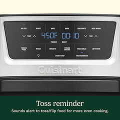 Cuisinart Air Fryer, 9-Quart Basket Large Fryer with 6 Cooking Functions to Air Fry, Roast, Bake, Broil, Keep Warm, and Dehydrate, 6 Airfryer Presets, Dishwasher-Safe Parts, AIR-220, Stainless Steel