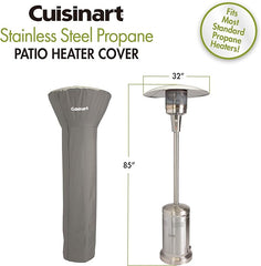 Cuisinart CHC-301, Durable Rip-Resistant Polyester Fits COH-300, 33.5" (L) x 85" (H), Universal Propane Patio Heater Cover