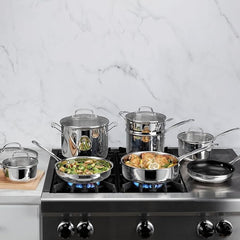 Cuisinart Chef's Classic Stainless Cookware 13-Piece Set, 77-13