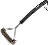 Cuisinart Coil and Brush with Angled Handle, 17” Dual Action Stainless Steel Grill Brush for Deep Cleaning All Grates, Comfortable Grip Grill Cleaner, Grill Accessory for BBQs, Cookouts & Tailgates