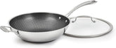Cuisinart FusionPlus Hybrid Nonstick Stainless Steel Cookware, 12-Inch Wok Pan with Cover and Helper, PFAS-Free PURELYSEAR Ceramic Technology, Scratch Proof, Cool Grip Handles, Dishwasher Safe