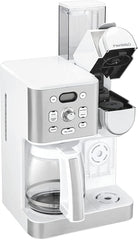 Cuisinart 12-Cup Coffee Maker, Single-Serve Brewer Glass Carafe, Automatic Hot & Iced Coffee Machine, Brew Strength Control and Brew Pause, SS-16W, White