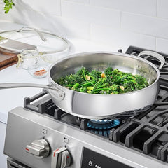 Cuisinart PureClad™ Triple Ply Stainless Steel 5.5 Qt. Saute Pan w/Cover