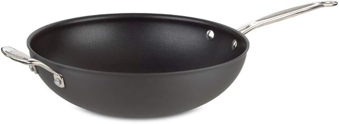 Cuisinart 626-32H Chef's Classic Nonstick Hard Anodized 12.5-Inch Stir Fry Pan, Black/Stainless Steel