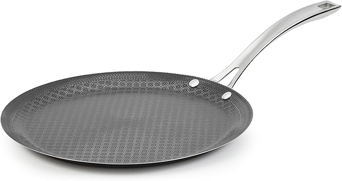 Cuisinart FusionPlus Hybrid Nonstick Stainless Steel Cookware, 12-Inch Round Griddle Pan with PFAS-Free PURELYSEAR Ceramic Technology, Scratch Proof, Cool Grip Handles, Dishwasher Safe
