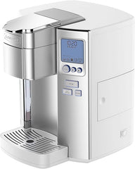 Cuisinart Coffee Maker, Single Serve 72-Ounce Reservoir Coffee Machine, Programmable Brewing & Hot Water Dispenser, Stainless Steel, White