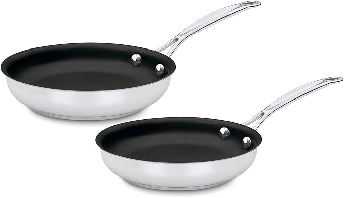 Cuisinart Chef's Classic™ Stainless Non-Stick Skillets, 9" Skillet & 11" Skillet Set