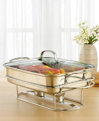 Cuisinart 7BSRT-31 Classic Entertaining Collection 12-Inch, 5-Quart Stainless Rectangular Buffet Server, Silver