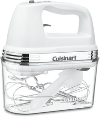 Cuisinart Power Advantage PLUS 9-Speed Hand Mixer, 220W-Motor Hand Blender Electric Mixer with 9 Speed Settings, Extra-Long Dishwasher-Safe Beaters, 3 Low Mixing Speeds, Storage Case, HM-90S, White