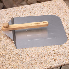Cuisinart 12” Aluminum Pizza Peel, Lightweight Pizza Spatula with Foldable Wood Handle for Family Pizzas, Dough, Bread, Flatbreads, and More