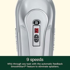 Cuisinart Power Advantage Plus 9-Speed Hand Mixer,220W Motor,Electric Mixer with Dishwasher-Safe Beaters,Storage Case,HM-90BCS,Brushed Chrome,(Pack of 4)