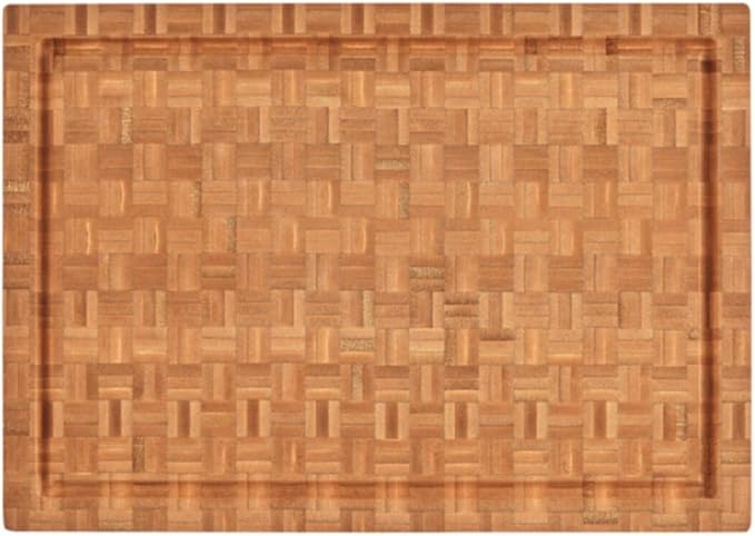 Cuisinart 17" Reversible End Grain Bamboo Cutting Board Embedded Handles