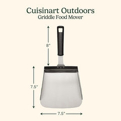 Cuisinart Griddle Food Mover - Extra-Large Stainless Steel Spatula for Rice,Vegetables and More,Perfect BBQ Tool,Cookouts,and Griddles,Large Scooper,5-cup Capacity Food Scoop,(Pack of 6)