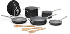 Cuisinart Culinary Collection 12-Piece Pots and Pans Set, PURELYCERAMIC Nonstick, Black