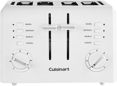 Cuisinart 4-Slice Compact Plastic Toaster, White, CPT-142P1