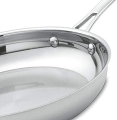 Cuisinart 422-30H Contour Stainless 12-Inch Open Skillet with Helper Handle, Silver