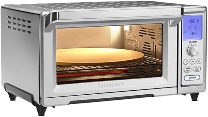 Cuisinart Chef’s Convection Toaster Oven, 1800-Watt Electric Oven with 15 Cooking Functions, Fits 13" Pizza, 9"x13" Baking Pan, and Full-Size Chicken, Nonstick Interior, TOB-260N1NAS, Stainless Steel