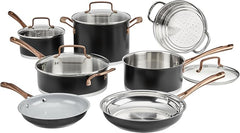 Cuisinart 11-Piece Matte Black Elegance Cookware Set